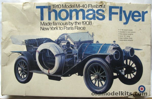 Entex 1/16 1910 M-40 Flyabout Thomas Flyer, 8490 plastic model kit